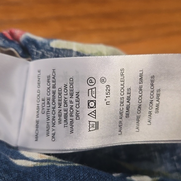 Lauren Ralph Lauren Relaxed Fit Floral Buttom Up Short-Sleeve Shirt Size XL - Picture 10 of 13